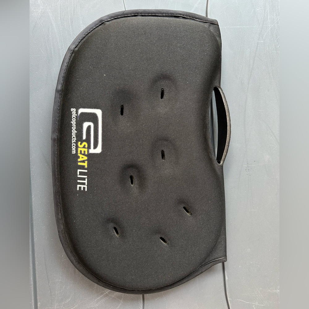 Ergonomic Seat Cushion Black Easily Folds & Carry Handle